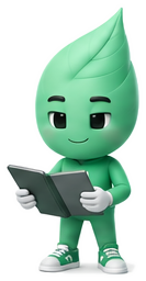 Minty reading a guide