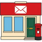 A Post Office with a red postbox outside